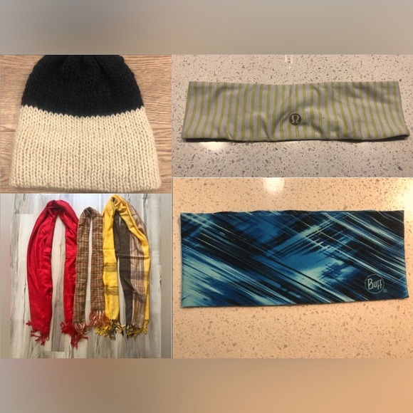 lululemon athletica Accessories - Lululemon & Buff Headband, Knitted Toque, 3 Pashmina Scarves